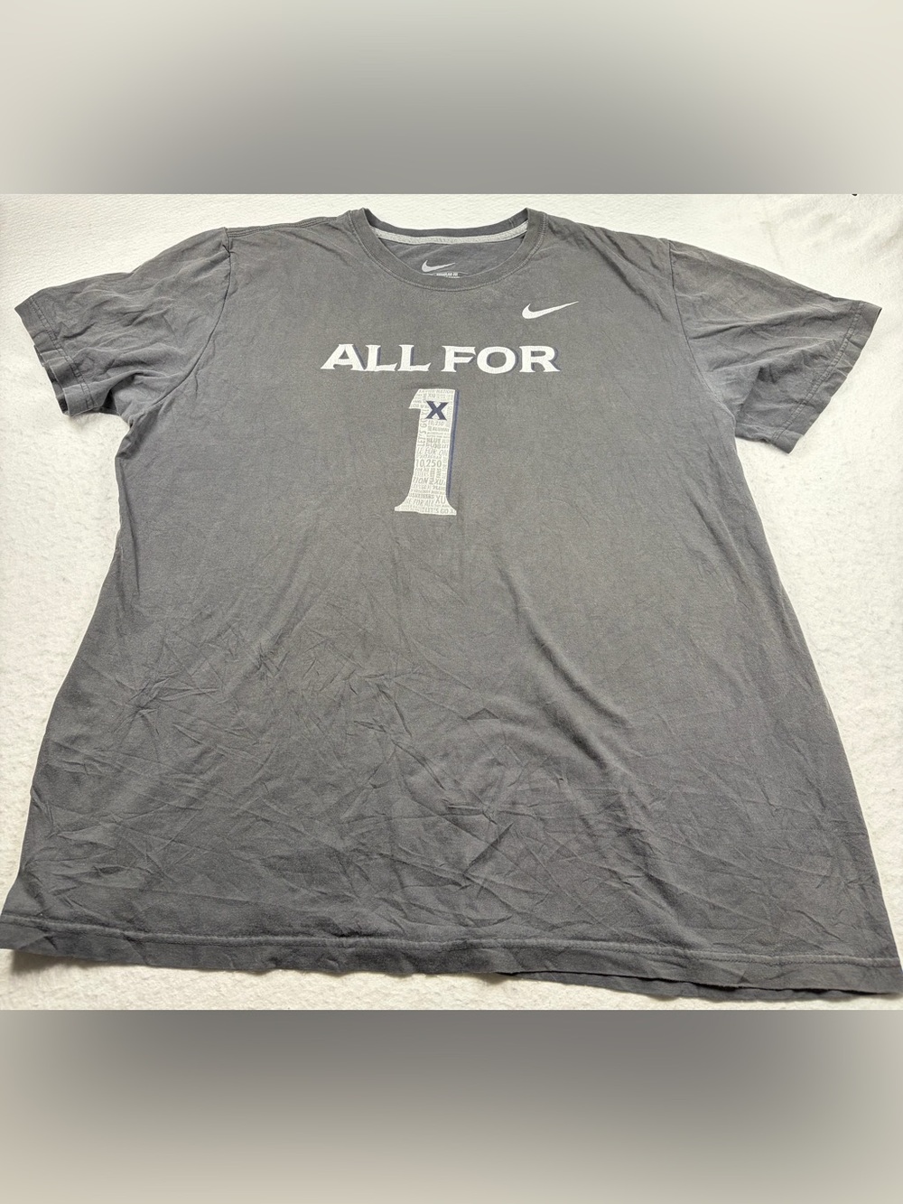 Xavier Musketeers Nike 2010s T-shirt - Charcoal - XXL Vintage